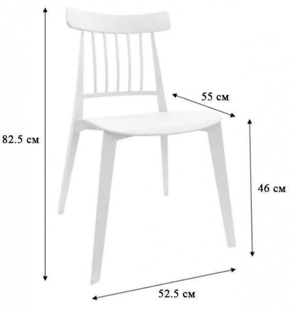 Пластиковый стул Paolo white