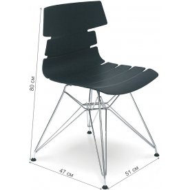 Стул пластиковый CT-622 черный