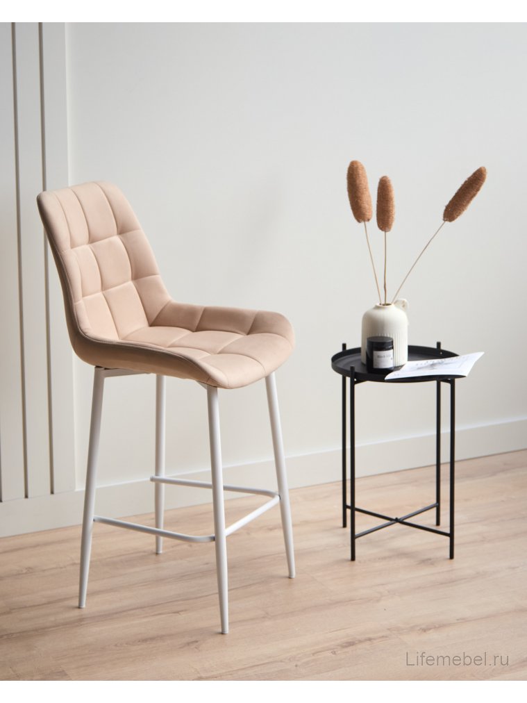 Полубарный стул Челси 360 бежевый (zd 210) / белый