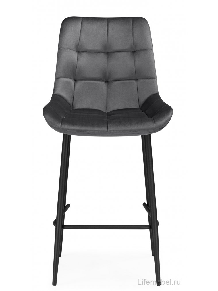 Полубарный стул Стронг темно-серый / черный