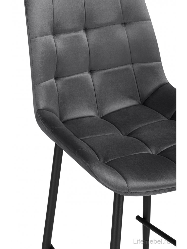 Полубарный стул Стронг темно-серый / черный