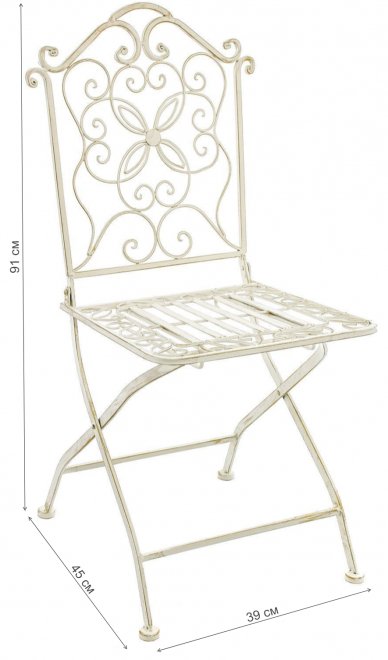 Стул складной прямоугольный Платон белый