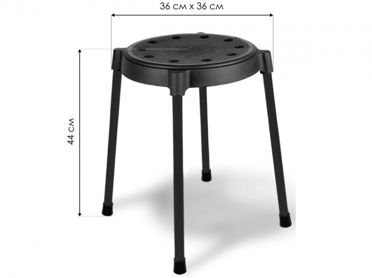 Табурет SHT-S36 черный / черный