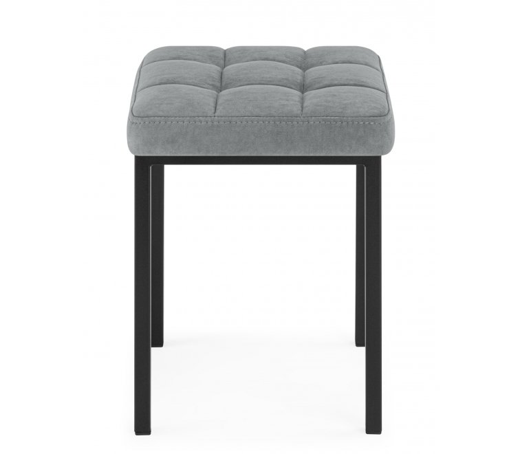 Табурет Байя микровелюр катания сильвер / черный