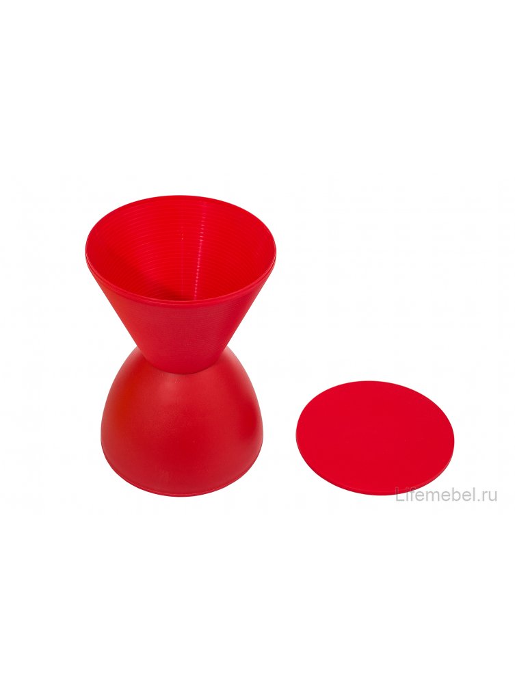 Табурет Button красный
