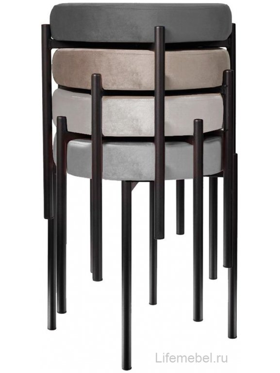 Табурет M DikLine M02 бежевый / черный