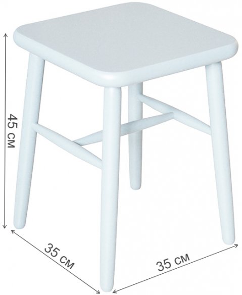 Табурет Модерн белая эмаль