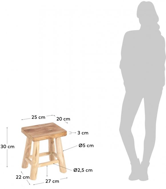 Табурет Yumbi натуральный