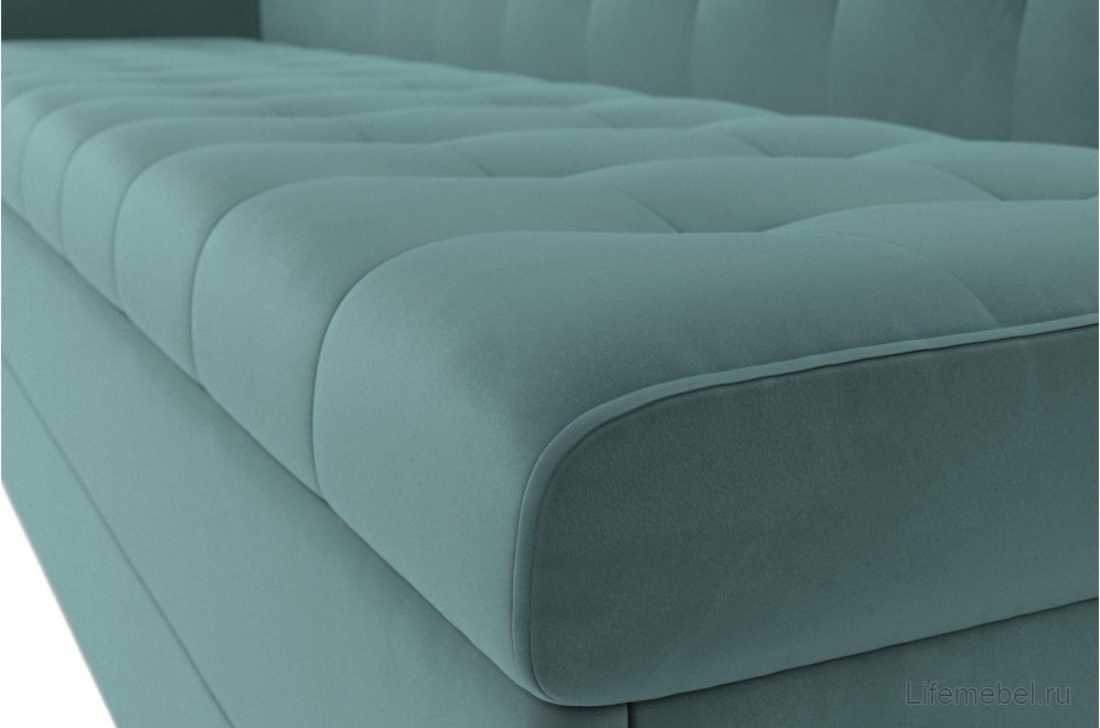 Кухонный диван Гарнет левый бирюзовый велюр