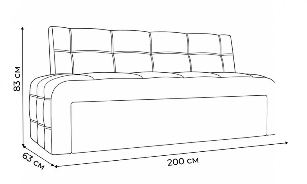 Кухонный диван Люксор экокожа белый