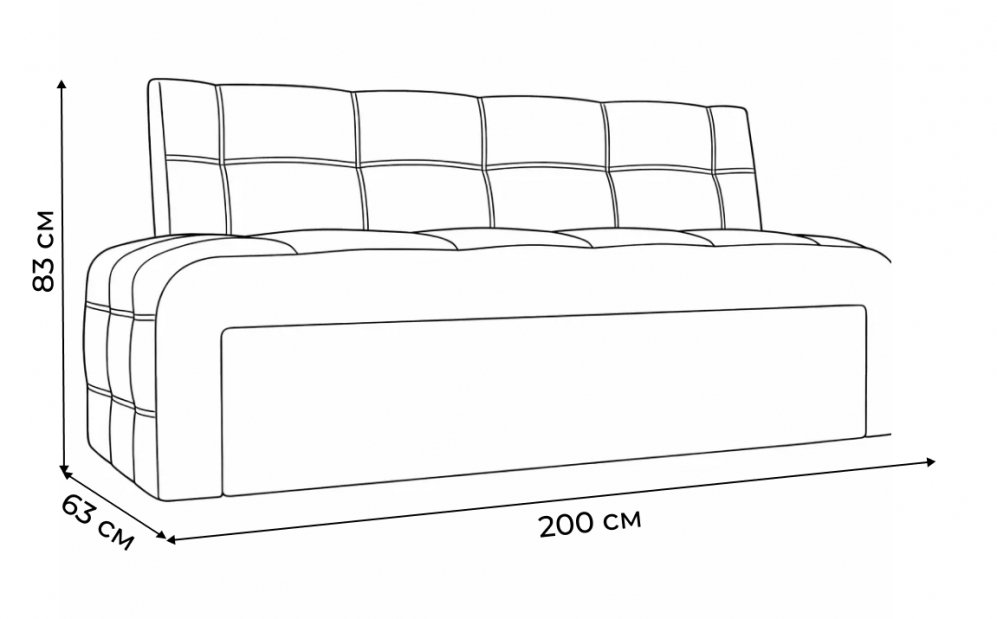 Кухонный диван Люксор экокожа коричневый