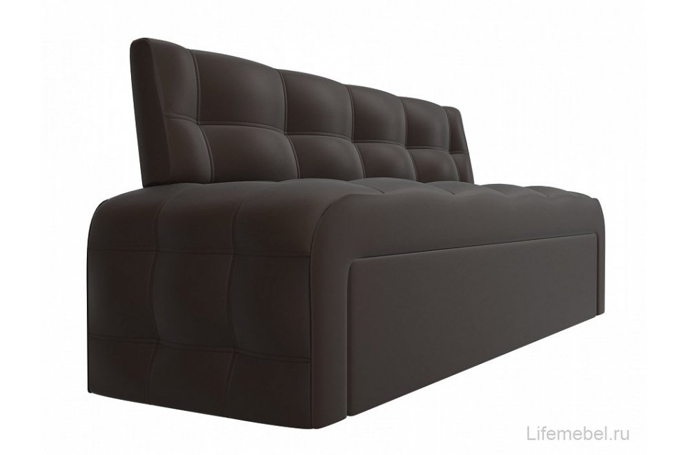 Кухонный диван Люксор экокожа коричневый