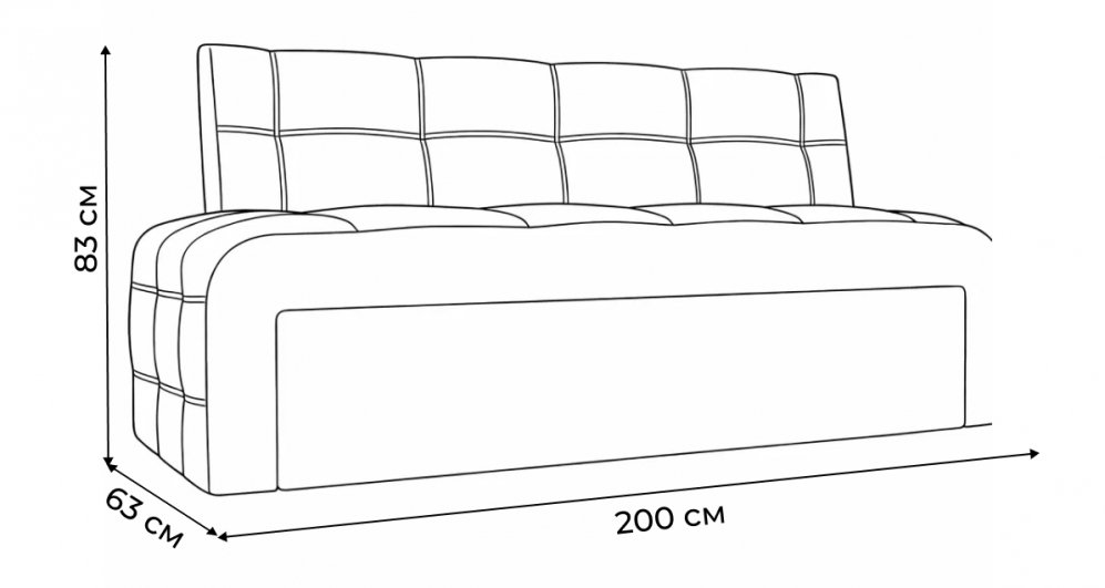 Кухонный диван Люксор микровельвет бежевый
