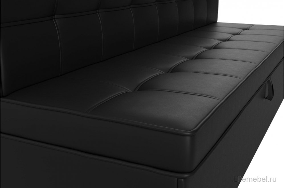 Кухонный диван Техас черная экокожа