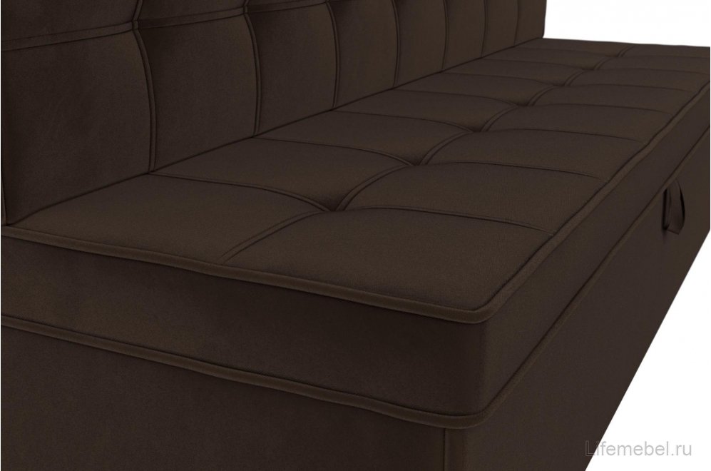Кухонный диван Техас коричневый микровельвет