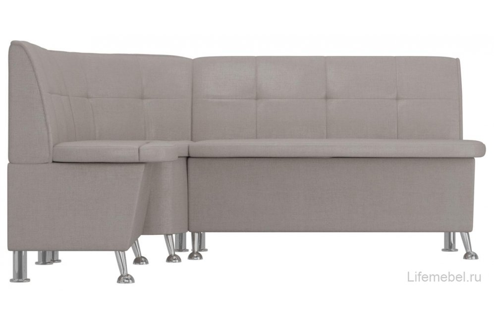 Кухонный диван угловой Феникс левый бежевая рогожка