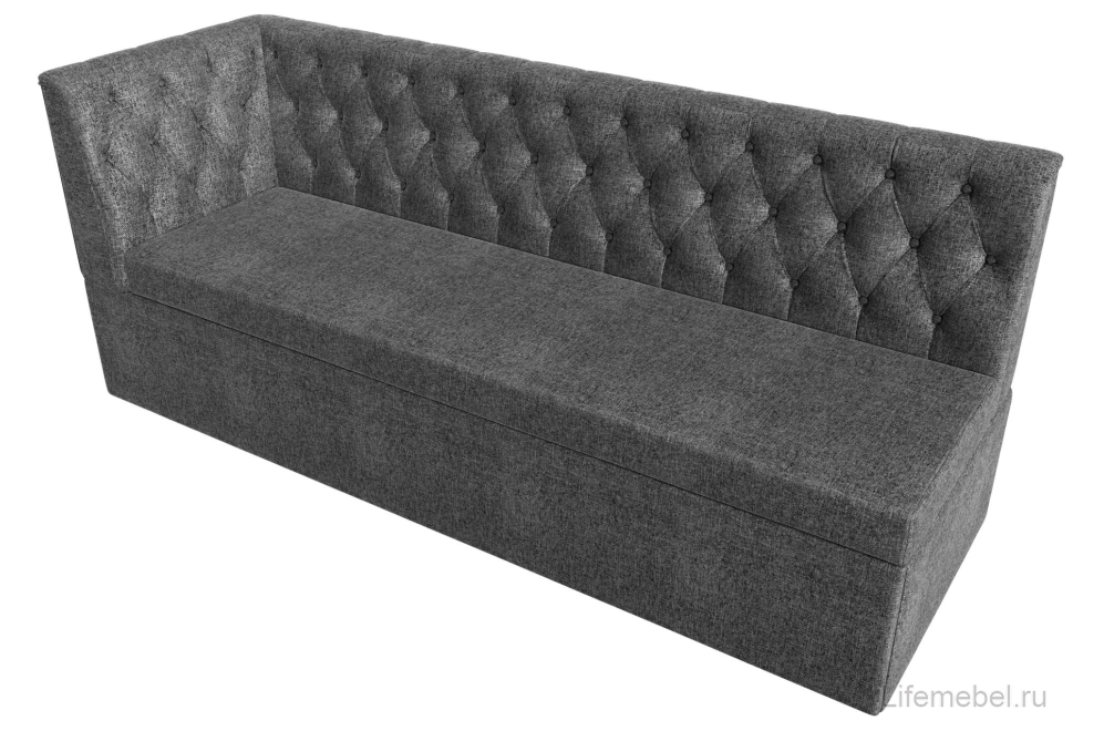 Кухонный диван угловой Маркиз левый серая рогожка