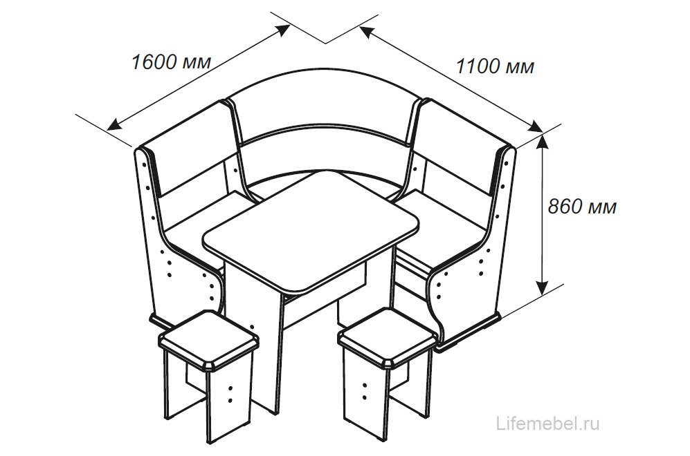 Кухонный уголок Челси Т1 МФ-103.004