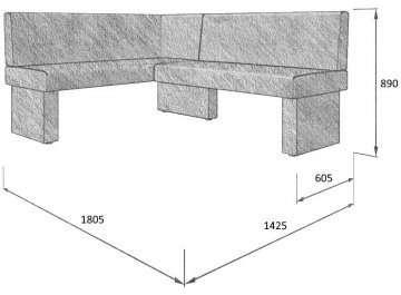 Диван Optim 140-178 L левый