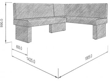 Диван Optim 178-140 R правый