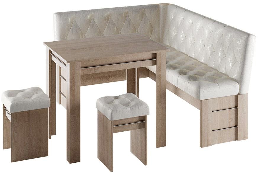 Кухонный уголок Парма дуб сонома трюфель / светлый