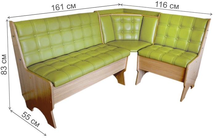 Скамья Комфорт-Аленка 17 угловая 105