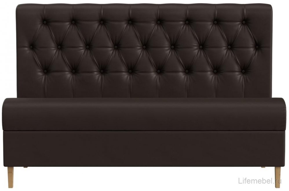 Кухонный диван Бремен экокожа коричневый