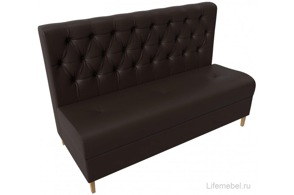 Кухонный диван Бремен экокожа коричневый