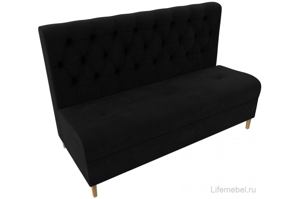Кухонный диван Бремен микровельвет черный