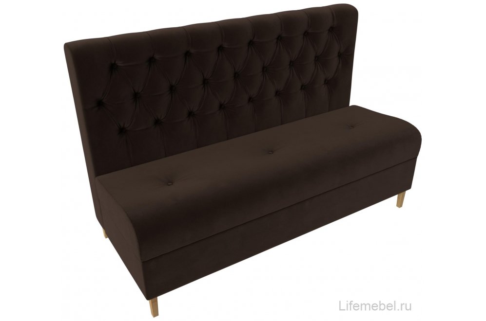 Кухонный диван Бремен микровельвет коричневый
