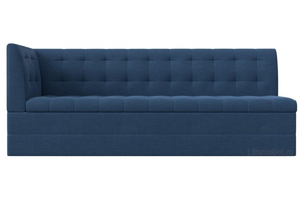 Кухонный диван Бриз левый рогожка berat синяя