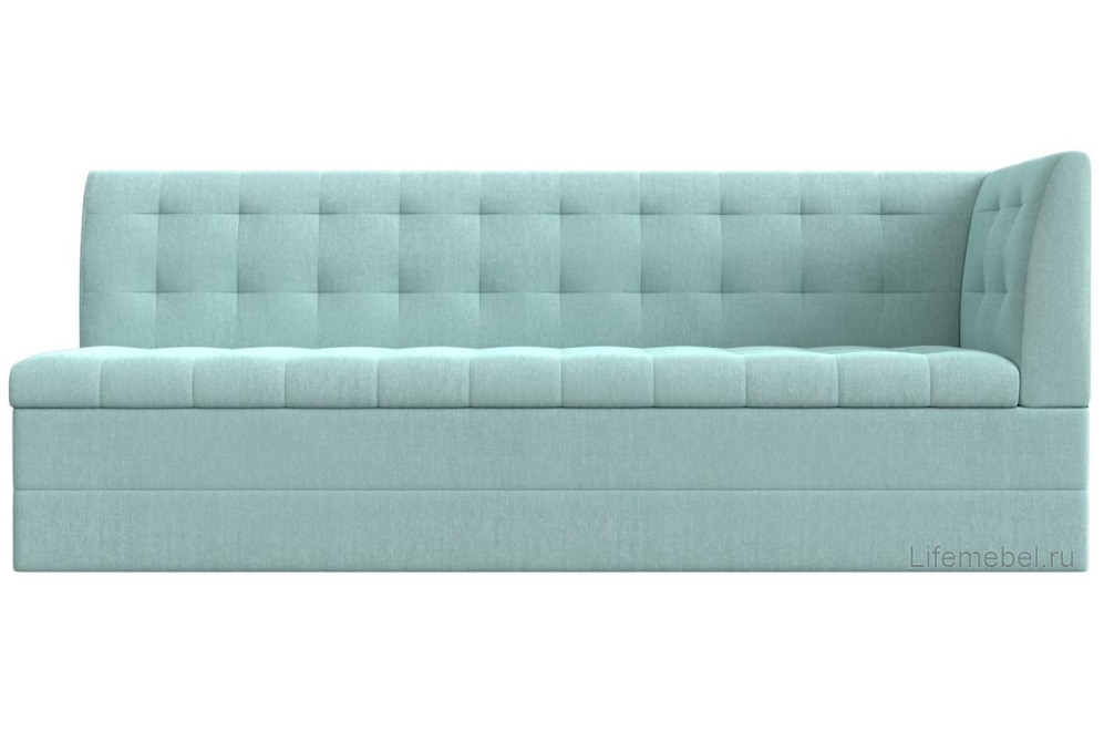 Кухонный диван Бриз правый рогожка berat ментоловая