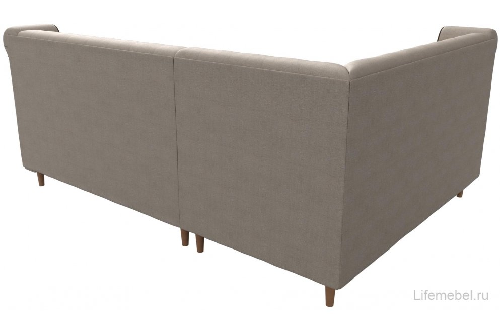 Кухонный диван Бронкс левый рогожка бежевый