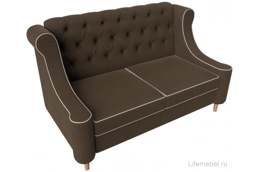 Кухонный диван Бронкс рогожка коричневый