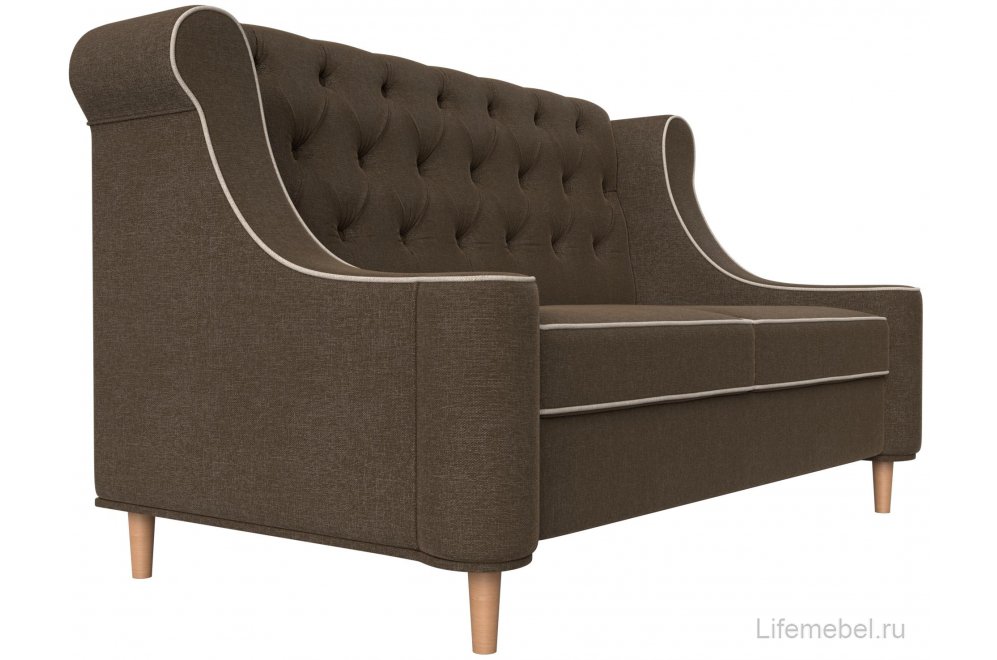 Кухонный диван Бронкс рогожка коричневый