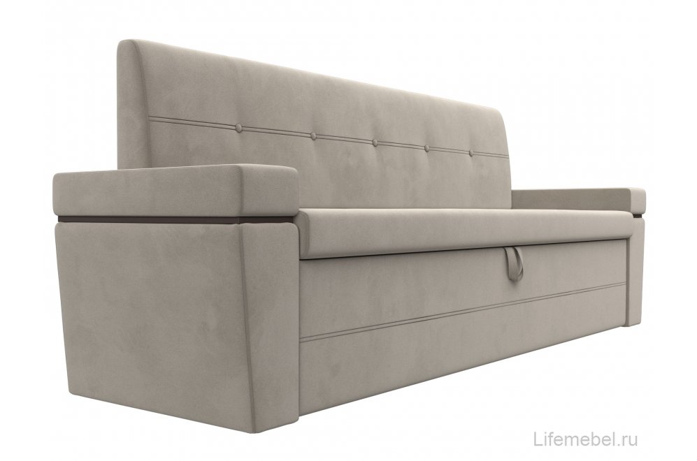 Кухонный диван Деметра микровелвет бежевый