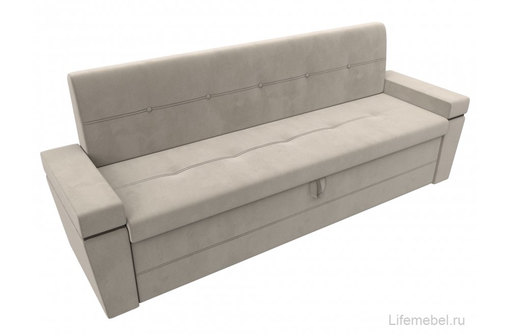 Кухонный диван Деметра микровелвет бежевый