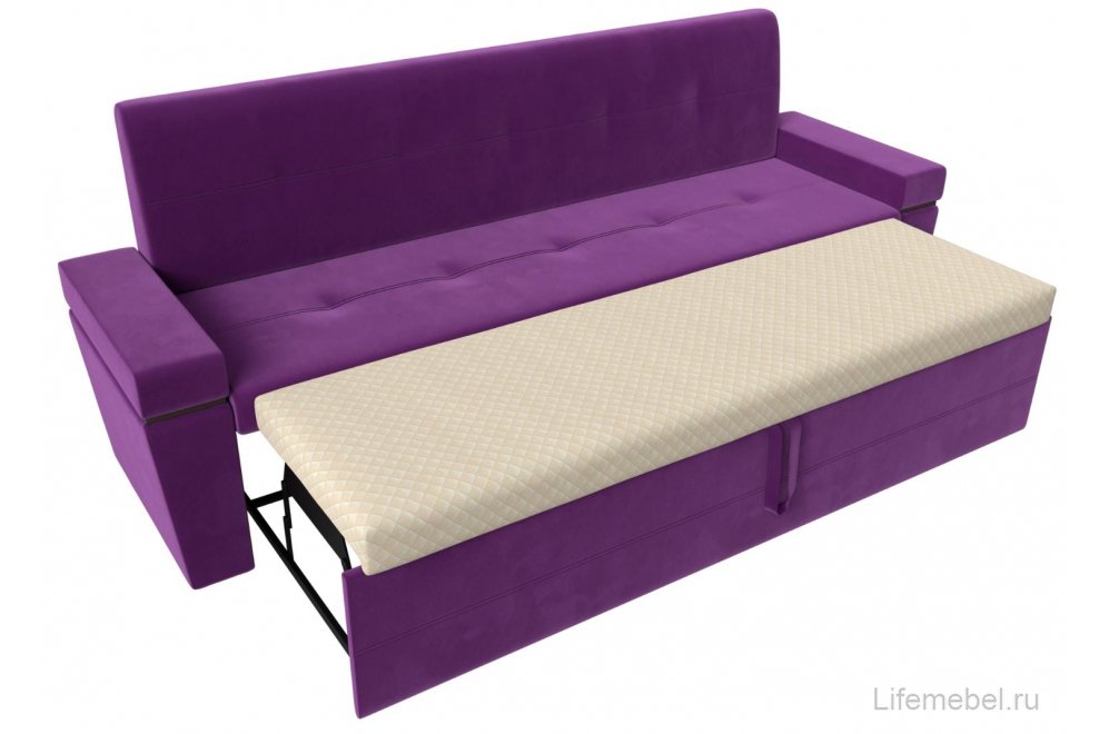 Кухонный диван Деметра микровелвет фиолетовый