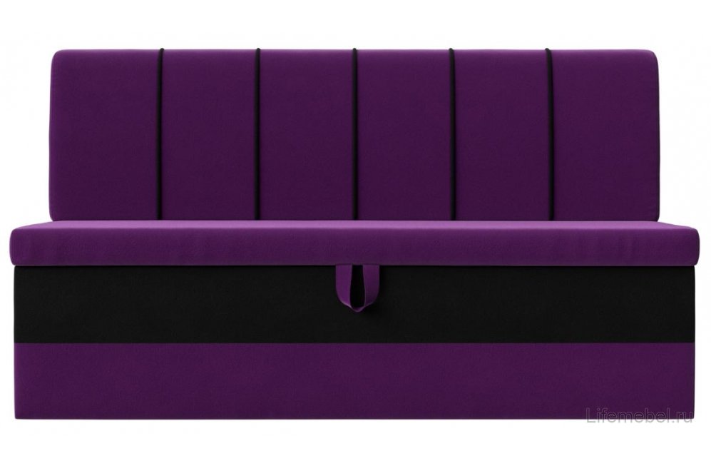 Кухонный диван Энигма фиолетовый / черный микровельвет