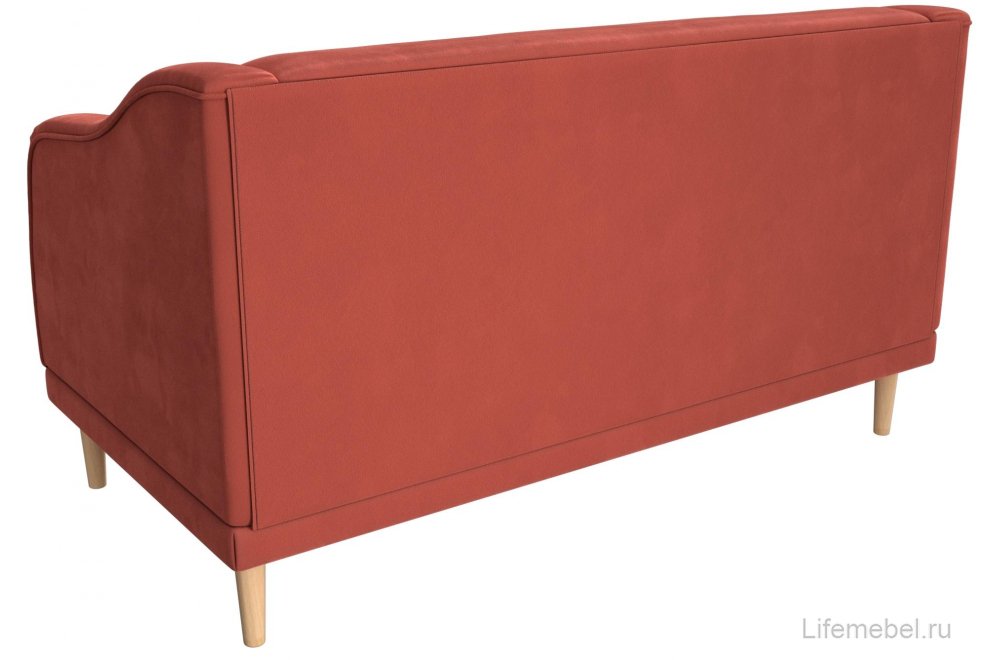 Кухонный диван Киото коралловый микровельвет