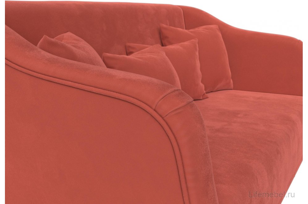 Кухонный диван Киото коралловый микровельвет