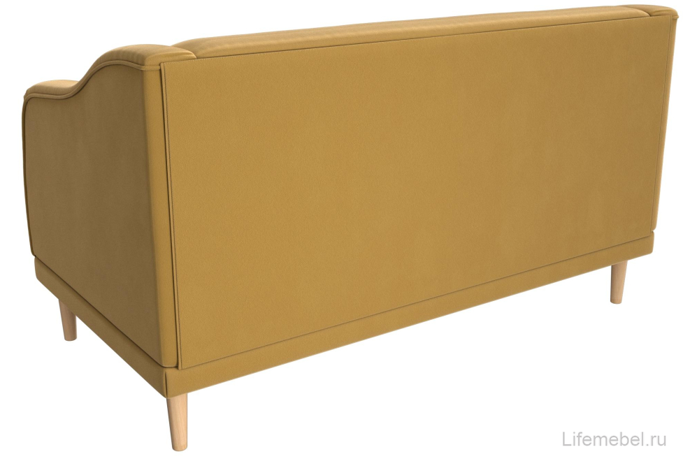 Кухонный диван Киото желтый микровельвет