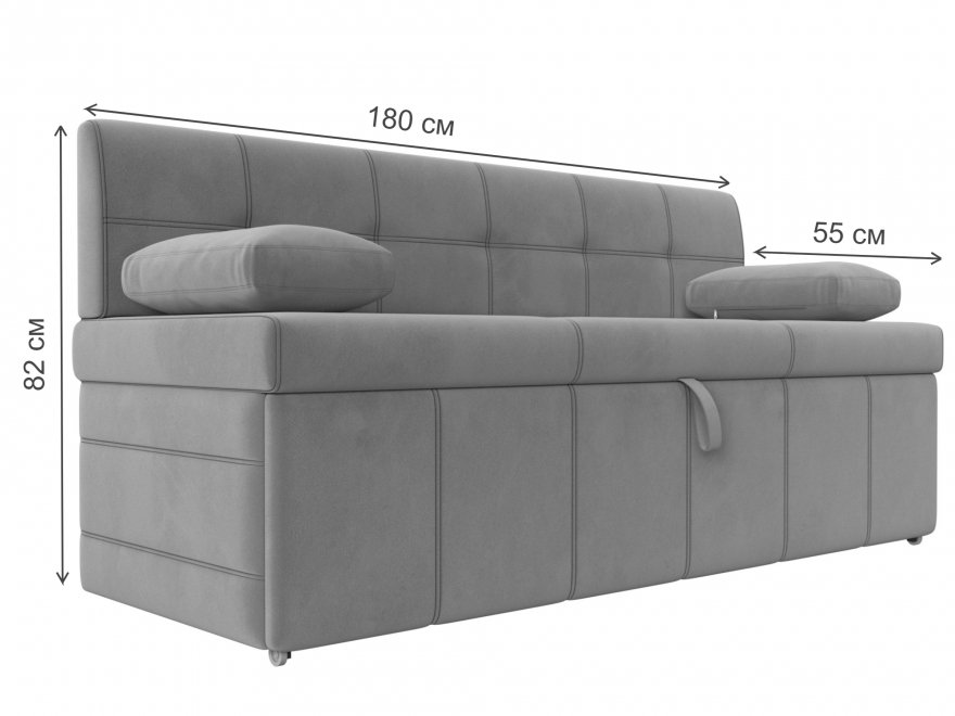 Кухонный диван Лео экокожа бежевый