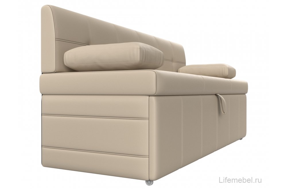 Кухонный диван Лео экокожа бежевый