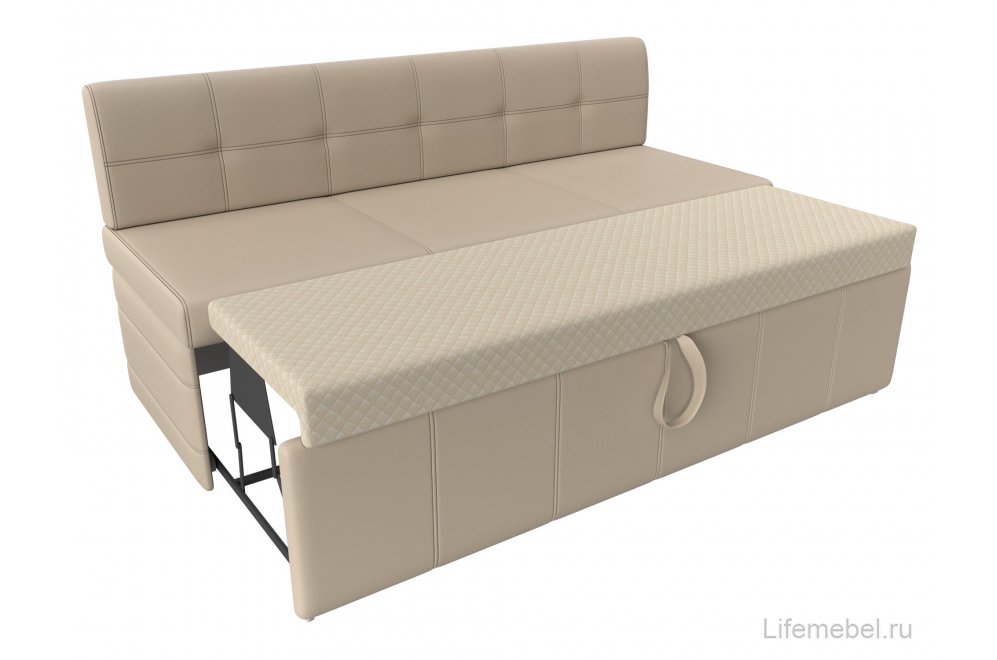 Кухонный диван Лео экокожа бежевый