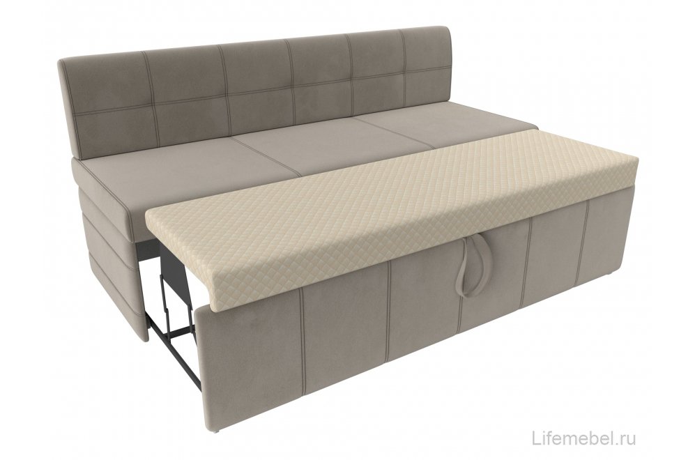 Кухонный диван Лео микровельвет бежевый