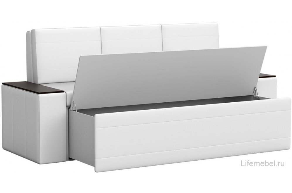 Кухонный диван Лина экокожа белый