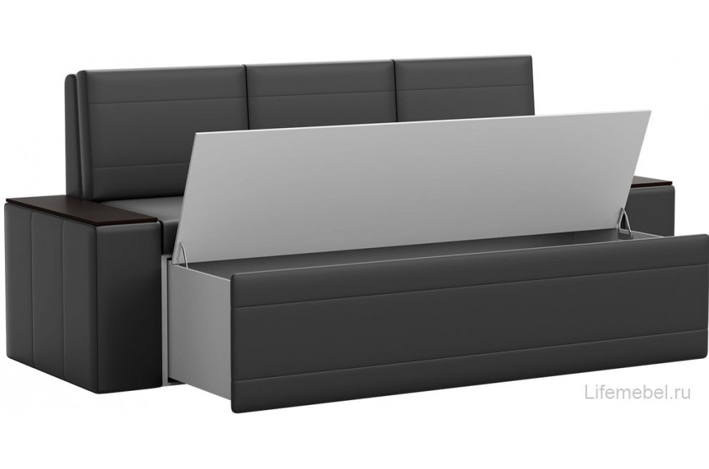 Кухонный диван Лина экокожа черный