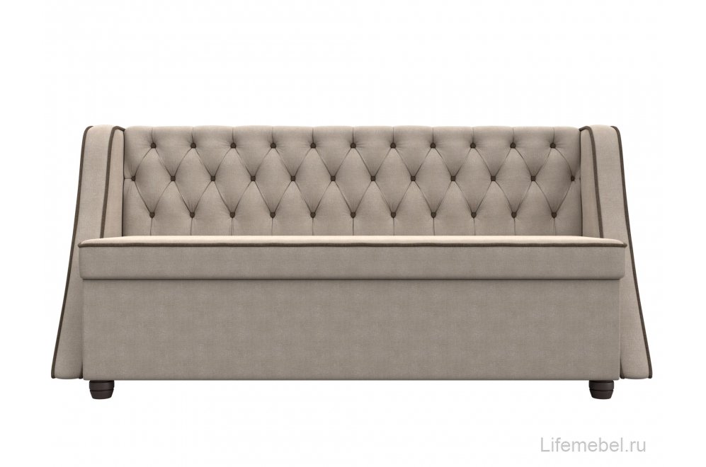 Кухонный диван Лофт рогожка бежевый