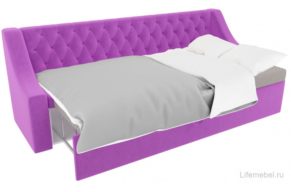 Кухонный диван Мерлин микровельвет фиолетовый